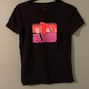 Armani exchange black graphic t